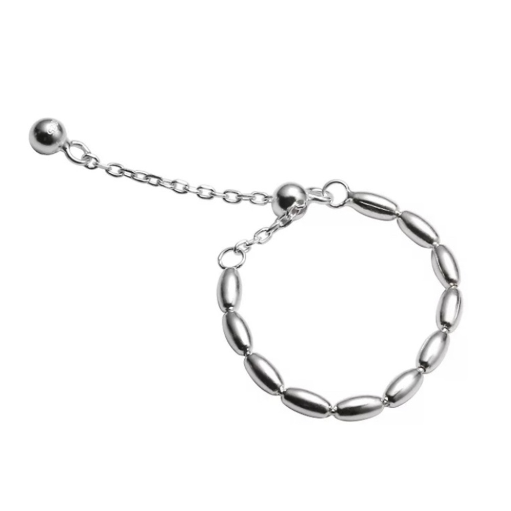 Chic Resizable Sterling Silver Ring Accessory Jewelry